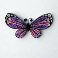 Handcrafted paper quilled butterfly fridge magnet available in Lavender Emperor, Blue Morpho, Emerald Swallowtail, Red Lacewing and Monarch colour variants.