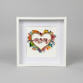 Handcrafted Mum Floral Heart Wall Art